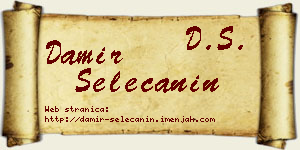 Damir Selečanin vizit kartica